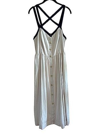 Anthropologie Maeve Strappy Button-Front Midi Dress Casual Dress (view 1)