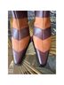 Schutz 100% Leather Chevron-herringbone Brown Ankle Boots Size 8 1/2 - photo 5