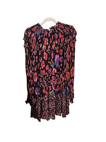 FARM Rio Iridescent Leopard Ruffled Casual Dress (view 2)