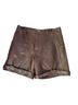 Coach 100% Leather Brown Leather Shorts Size 32 - photo 1