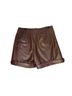 Coach 100% Leather Brown Leather Shorts Size 32 - photo 2