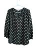 Fun2Fun Floral Green White Long Sleeve Blouse Size L - photo 1