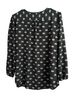 Fun2Fun Floral Green White Long Sleeve Blouse Size L - photo 2