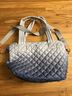 MZ Wallace Blue Gray Leather Tote One size - photo 4