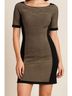 Rag & Bone Stripes Black Tan Cocktail Dress Size M - photo 4