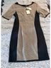 Rag & Bone Stripes Black Tan Cocktail Dress Size M - photo 5