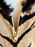 Storybook Knits Solid Tan Black Gold Pink Cardigan Size L - photo 4
