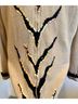 Storybook Knits Solid Tan Black Gold Pink Cardigan Size L - photo 3