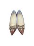 Cole Haan 100% Leather Brown Gold Blue Heels Size 5 1/2 - photo 1