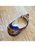 Cole Haan 100% Leather Brown Gold Blue Heels Size 5 1/2 - photo 3