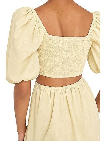 Faithfull the Brand Robina Top Short Sleeve Blouse (view 2)