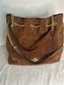 Coach 100% Suede Solid Brown Gold Shoulder Bag One size - photo 5