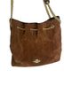 Coach 100% Suede Solid Brown Gold Shoulder Bag One size - photo 1