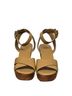 Tory Burch 100% Leather Solid Brown Gold Wedges Size 8 - photo 4