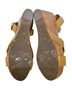 Tory Burch 100% Leather Solid Brown Gold Wedges Size 8 - photo 6
