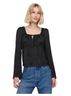 Gap Black Long Sleeve Blouse Size M (petite) - photo 1
