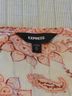 Express Paisley Orange Ivory Gold Long Sleeve Blouse Size M - photo 3