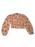 Express Paisley Orange Ivory Gold Long Sleeve Blouse Size M - photo 1