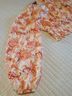 Express Paisley Orange Ivory Gold Long Sleeve Blouse Size M - photo 8