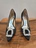 Badgley Mischka 100% Satin Black Heels Size 7 - photo 4