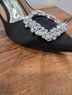 Badgley Mischka 100% Satin Black Heels Size 7 - photo 14