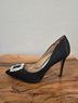 Badgley Mischka 100% Satin Black Heels Size 7 - photo 8