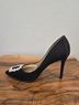 Badgley Mischka 100% Satin Black Heels Size 7 - photo 10