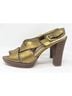 Coach 100% Leather Solid Gold Heels Size 7 - photo 5