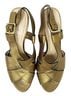Coach 100% Leather Solid Gold Heels Size 7 - photo 1