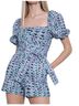 Karina Grimaldi 100% Linen 100% Cotton Floral Multi Color Romper Size XS - photo 1