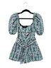 Karina Grimaldi 100% Linen 100% Cotton Floral Multi Color Romper Size XS - photo 2