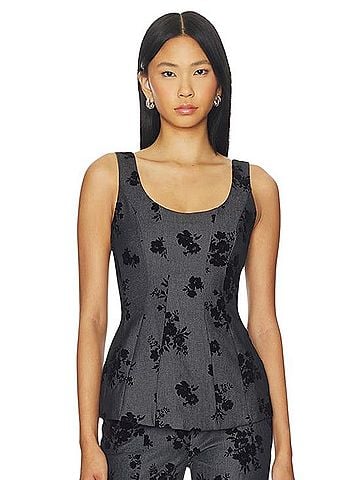 Amanda Uprichard Empire Top Sleeveless T-Shirt (view 1)