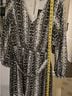 Express Snake Print Black White Blouse Size M - photo 4