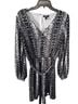 Express Snake Print Black White Blouse Size M - photo 1