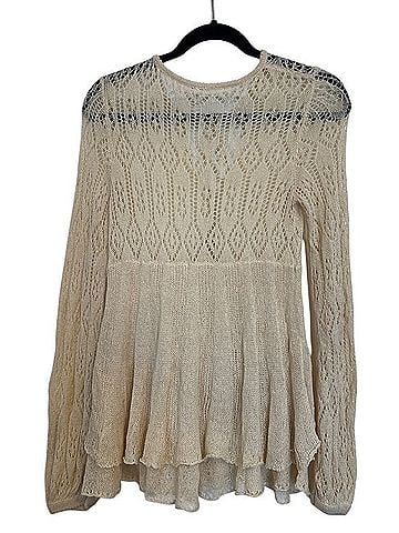 Free People Angel Days Open Knit Sweater Pullover Sweater (view 2)