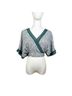 Angie 100% Rayon Floral Silver Green Kimono Size S - photo 1