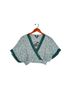 Angie 100% Rayon Floral Silver Green Kimono Size S - photo 2
