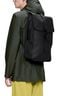 Rains 100% Polyurethane Solid Black Backpack One size - photo 2