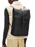 Rains 100% Polyurethane Solid Black Backpack One size - photo 5