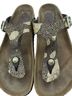 Birkenstock 100% Leather Animal Print Brown Gold Sandals Size EU 37 - photo 3