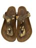 Birkenstock 100% Leather Animal Print Brown Gold Sandals Size EU 37 - photo 2