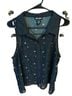 Hot Topic 100% Polyester Floral Black Sleeveless Blouse Size M - photo 1