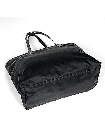 Prada Prada PRADA Tote Bag, Logo Plate, Nylon, Nero (Black), 1BG052, Women's (view 2)