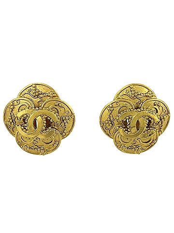 Chanel Chanel earrings, Coco Mark design, GP gold, for women. (view 1)