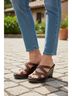 White Mountain 100% Leather Brown Sandals Size 6 1/2 - photo 6