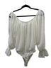 Express 100% Polyester 5% Spandex White Ivory Bodysuit Size S (petite) - photo 2