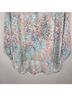 Cynthia Rowley 100% Polyester Print Teal Pink Purple Brown Ivory 3/4 Sleeve Blouse Size M - photo 4