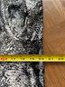 JM Collection Snake Print White Black Silver Long Sleeve T-Shirt Size L - photo 6