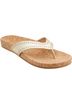 Jack Rogers White Brown Flip Flops Size 11 - photo 1