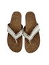 Jack Rogers White Brown Flip Flops Size 11 - photo 2